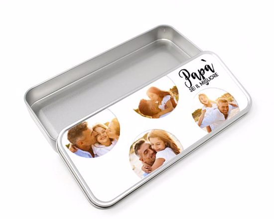 Scatola porta oggetti personalizzata con grafica per il papà