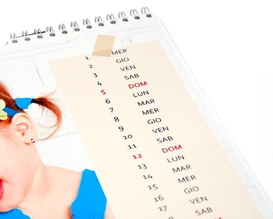 calendario personalizzato - dettaglio