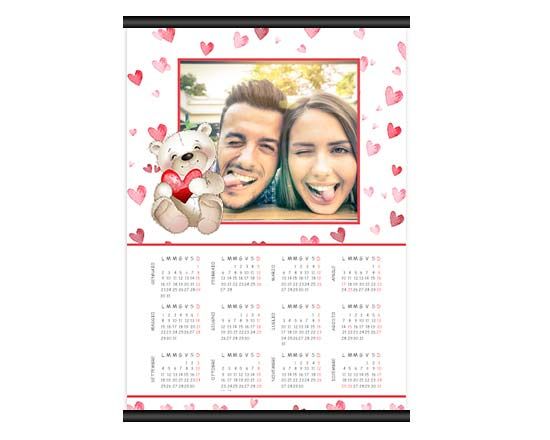 Calendario A3 pagina singola Sweet teddy bear