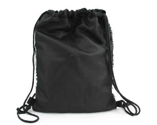 sacca con paillettes retro nero
