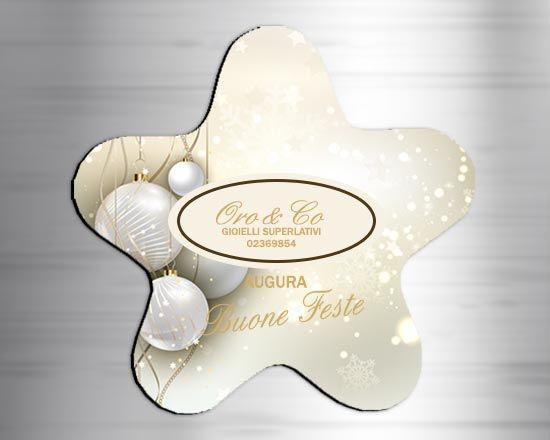 Calamita stella Natale dorato