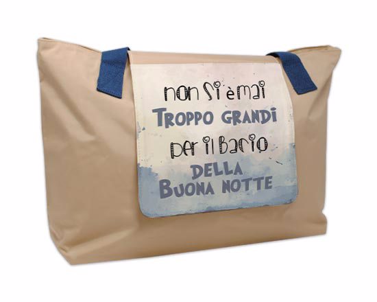 Borsa fashion con grafica Bacio della buonanotte