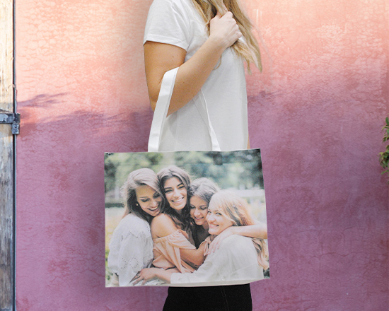 Personalizza e indossa la borsa per la spesa con foto, grafiche e testi