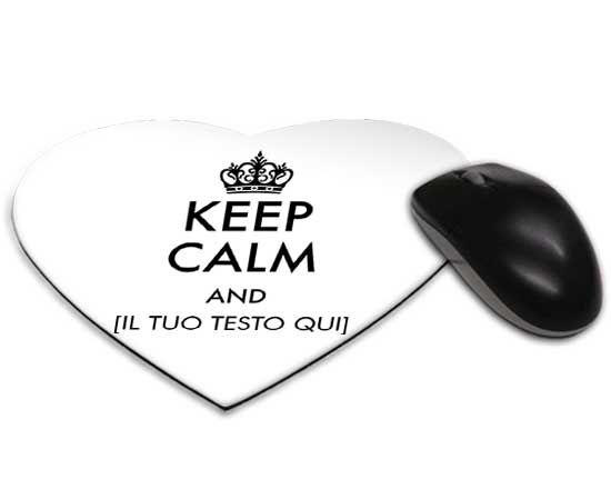 Tappetino Mouse Cuore keep calm