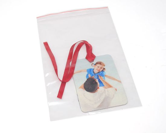 per un comodo regalo, Targhetta in feltro rettangolare in bustina