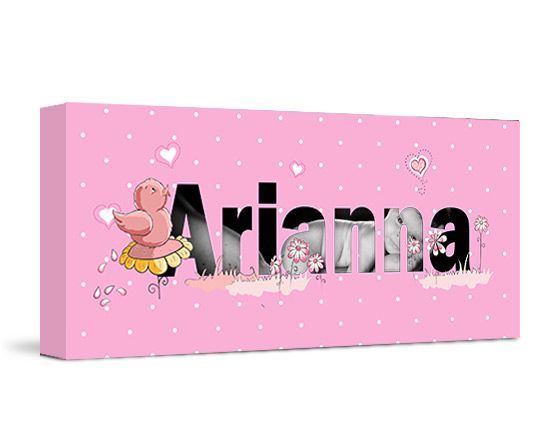 Stampa su tela dal nome Arianna la tua foto