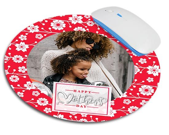 Mousepad rotondo con fiori
