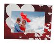 cornice foto rossa cuori bianchi