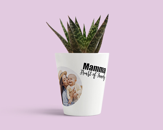 Vaso “Mamma Heart of Family” Personalizzabile