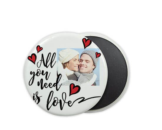 crea le tue calamite rotonde in ceramica con grafica san valentino