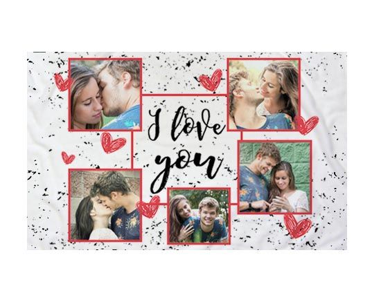 Federa Cuscino I love you collage