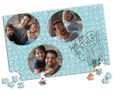 Magnifico puzzle A3 con grafica nel colore celeste