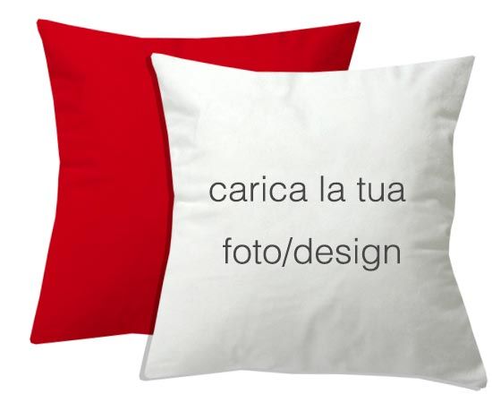 cuscino classico con retro in cotone rosso