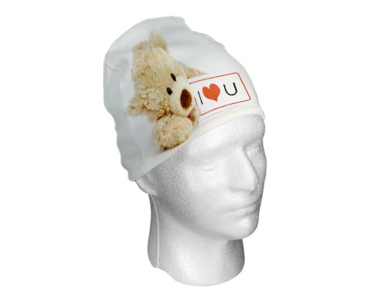 cappello lungo in pile stampato