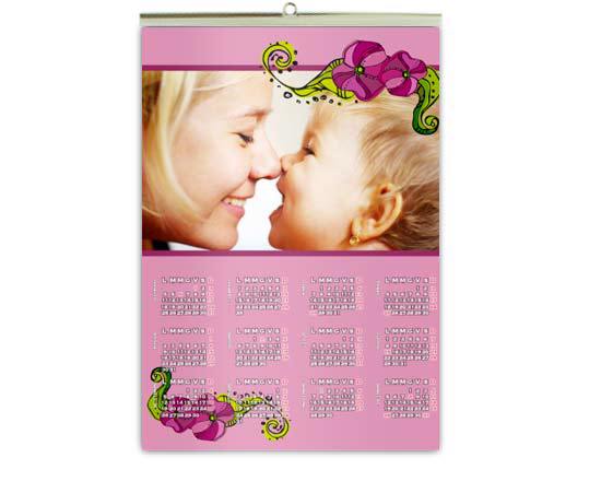 Calendario pag. singola con grafica per la mamma