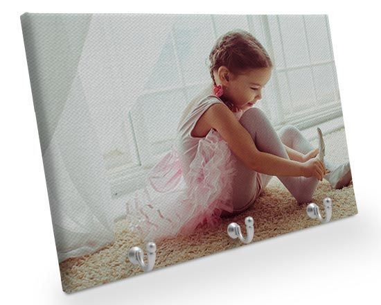 Appendiabiti in Tela 40x30 cm con foto di bambina