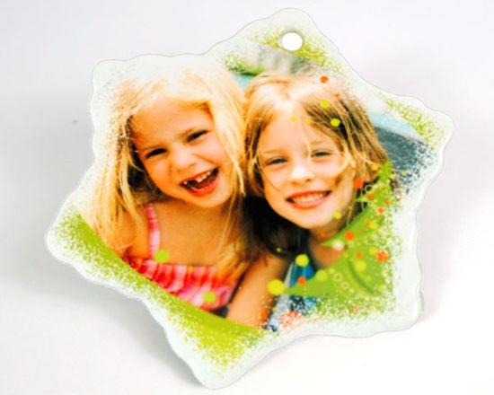 Fiocco di neve in ceramica personalizzato con le tue foto