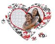 Puzzle a cuore con scritte e cuori