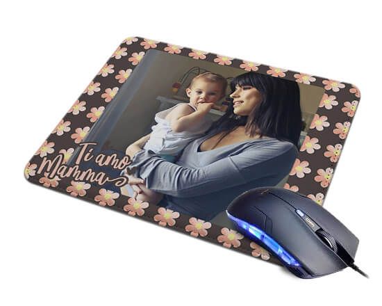 Tappetino Mouse in Pelle Ti amo mamma