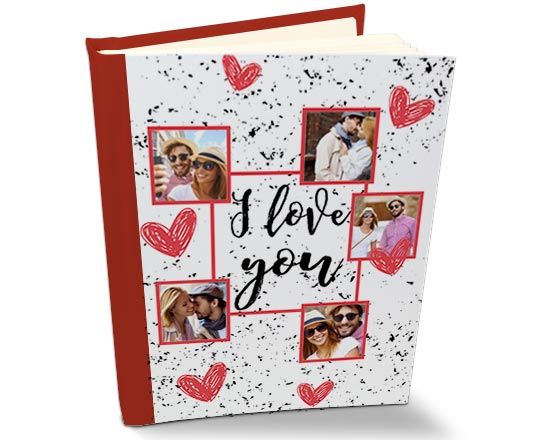 Album Retro Pelle I love you collage