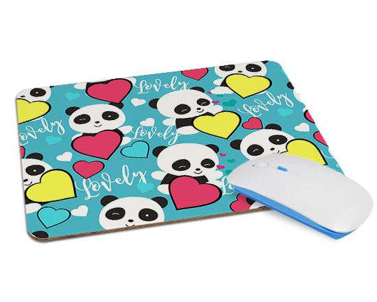 Tappetino mouse in masonite con panda