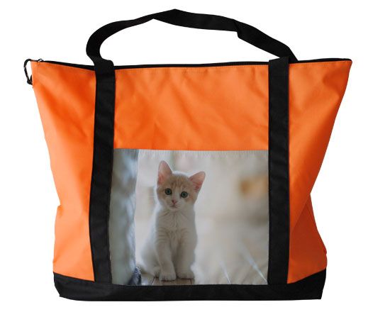 borsa personalizzata multiuso con foto di un gattino