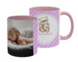 tazza con orsetto su sfondo rosa