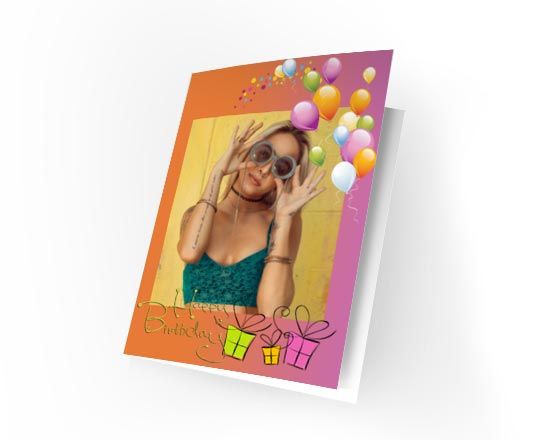 Card personalizzata per inviare auguri di compleanno