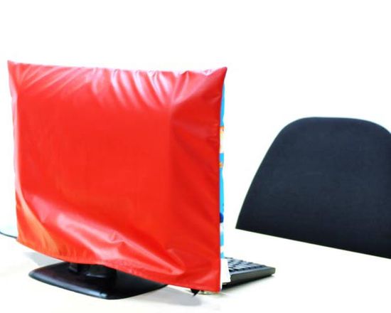 Copri Schermo personalizzati con retro in pelle rossa