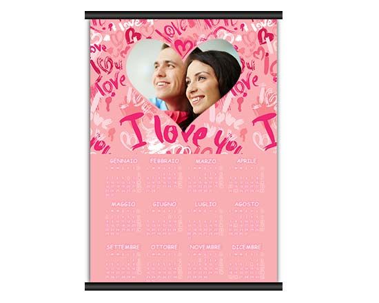 Calendario pagina singola A3 rosa
