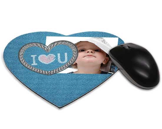Mousepad cuore personalizzato con grafica