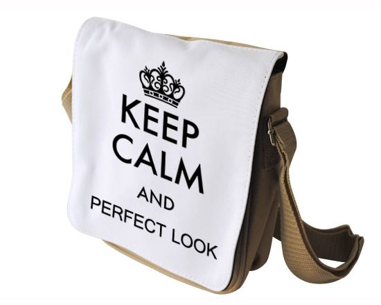 La tua tracolla con il keep calm nero