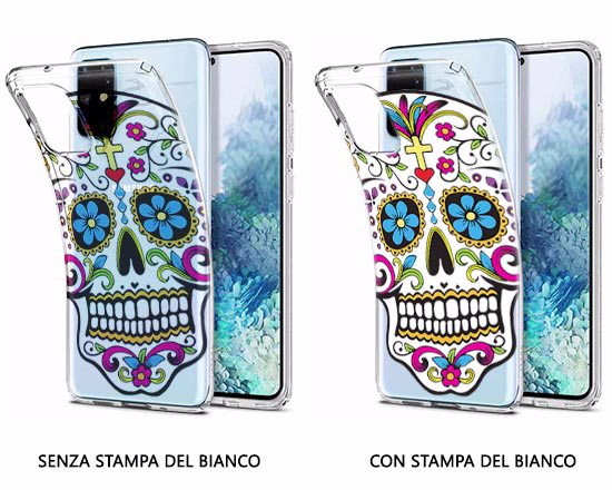 Cover trasparente Galaxy S20 Teschio