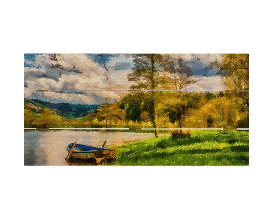 stampa panoramica su listelli in legno