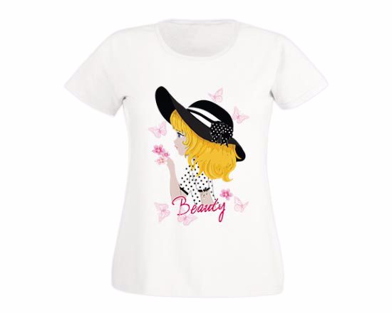 Una piccola bimba per la t-shirt donna