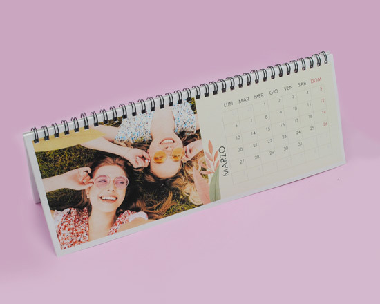 Calendario da scrivania personalizzato con foto e datario