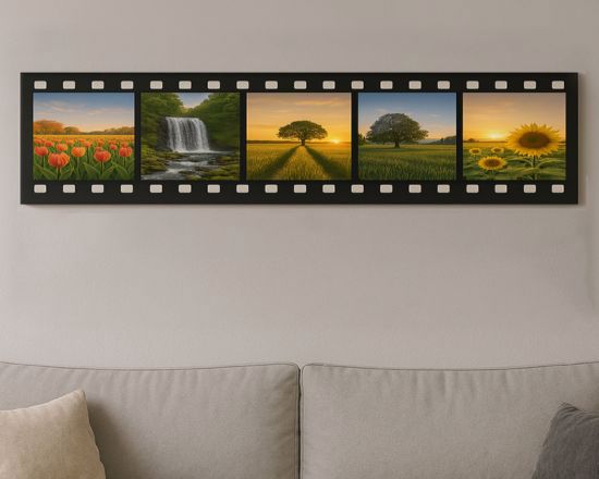Canvas cinema con 5 riquadri