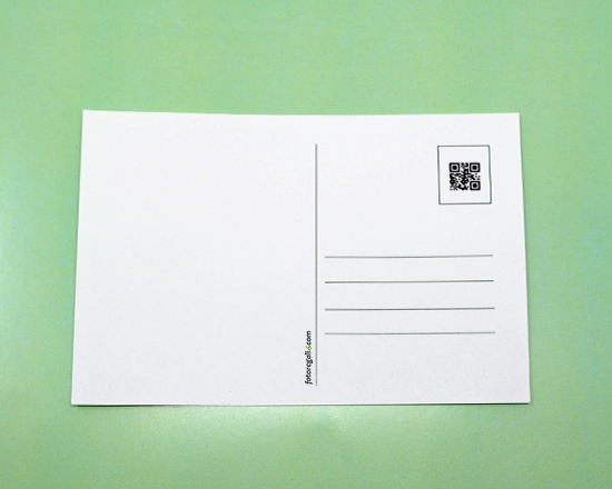 Cartolina personalizzata stampata sul retro