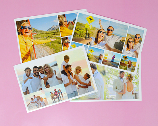 Cartoline collage con le foto personali più belle