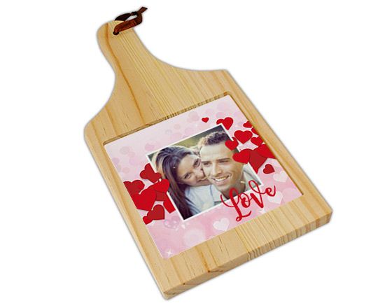 Tagleire con cuori rossi e scritta