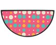 Zerbino mezzaluna con pois su sfondo rosa