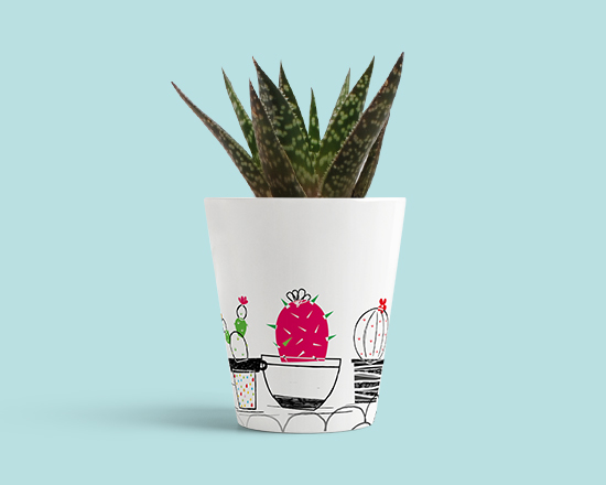 vaso personalizzato completo di piantina