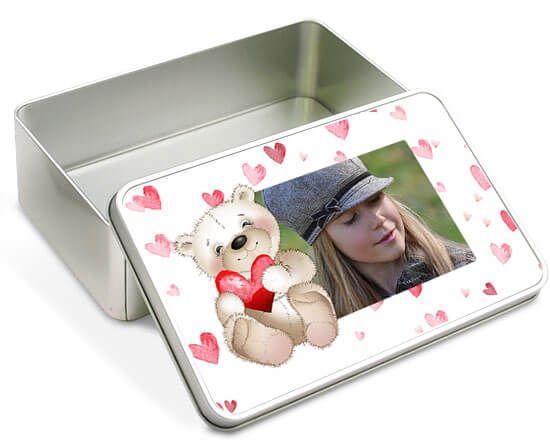 scatola di latta personalizzata