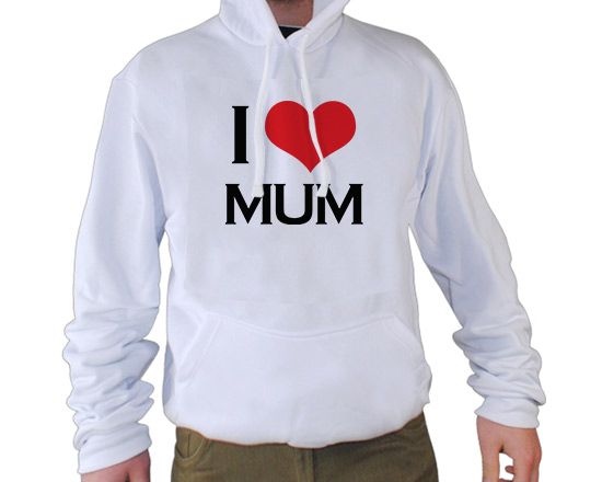 Felpa con grafica i love mum