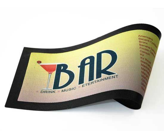 Tappetino per bar Piazza grande tappetino per bar in gomma Tappetino per bar in PVC nero Tappetino per bar ambientale impermeabile per decorazioni da bar in casa 