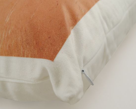 cuscino in microfibra con zip