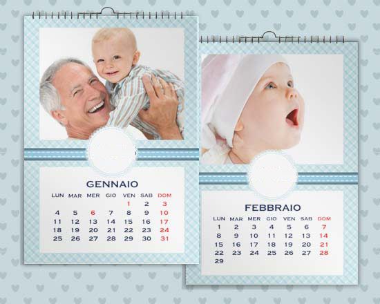 Calendario multipagina su carta o cartoncino - Formato A4