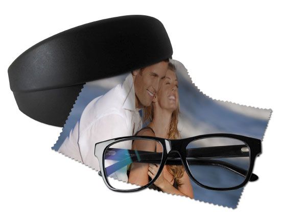 pezzolina per occhiali personalizzata con foto di una coppia