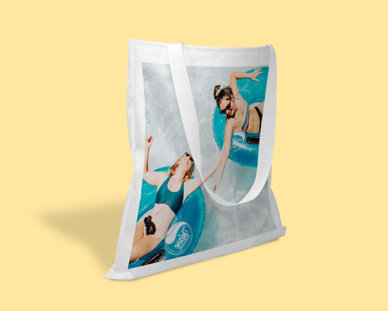 Borsa Shopping personalizzata con testo e foto, Per una donna che unisce i sui mille impegni ed ama essere sempre organizzata.