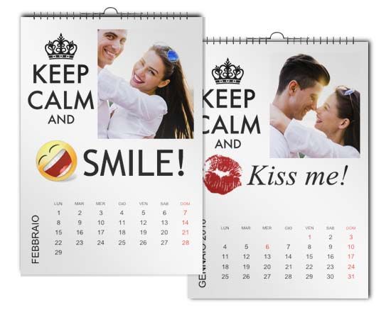 Calendario multipagina con scritta Keep Calm